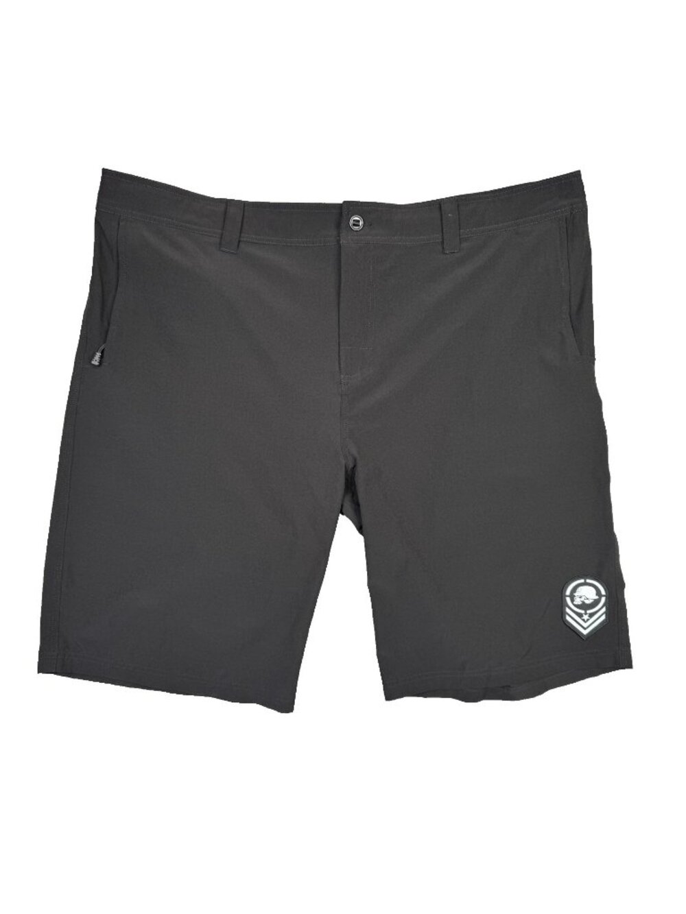 Metal Mulisha Shorts Mens 42 Black Hybrid Tech Skull Patch Street Skate Grunge